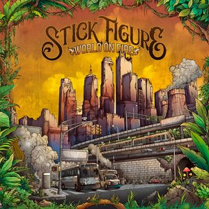 Логотип песни World on Fire исполнителя Stick Figure, Slightly Stoopid, Tribal Seeds, The Movement, Common Kings, The Green